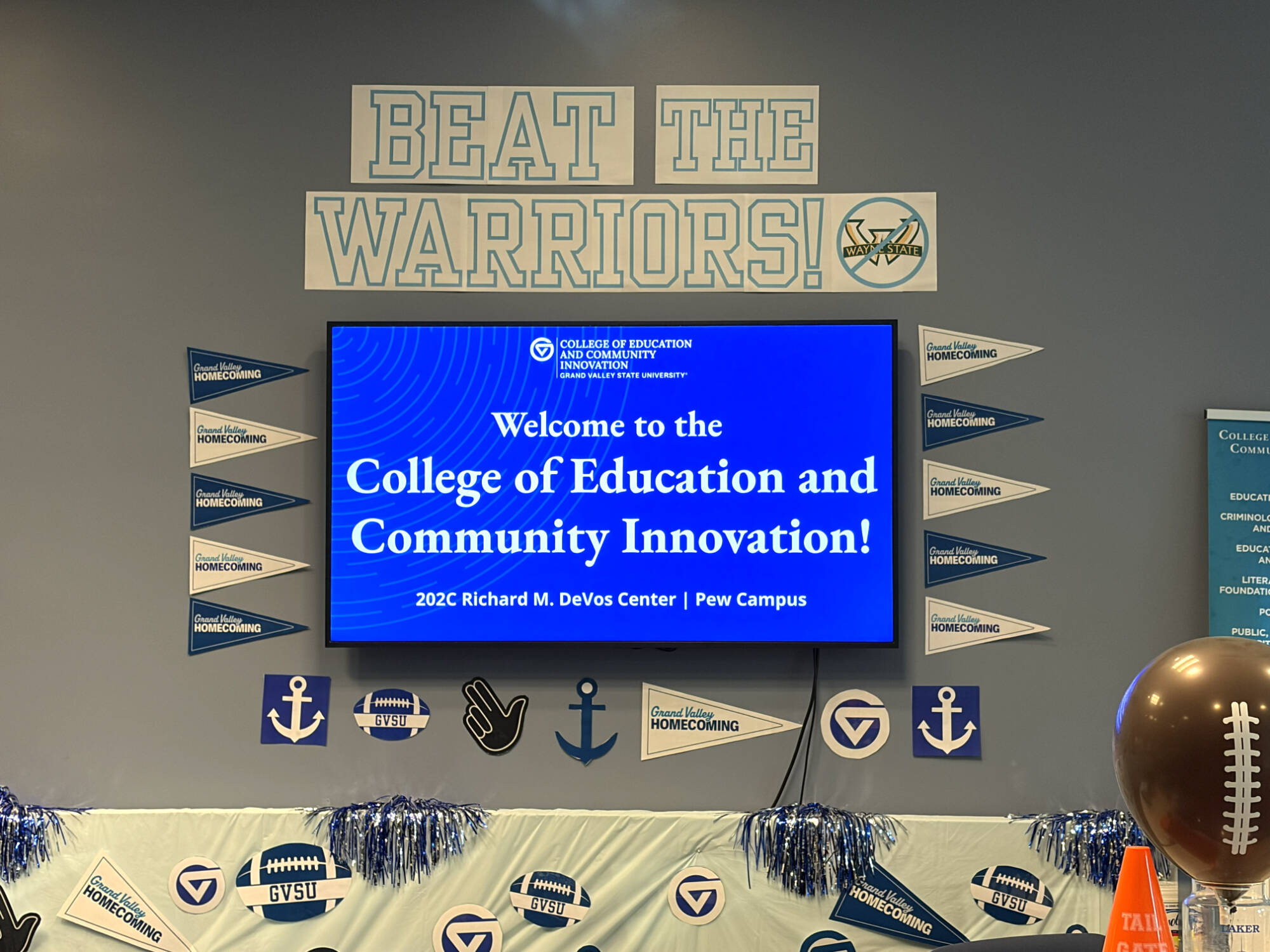 Photo of homecoming decorations